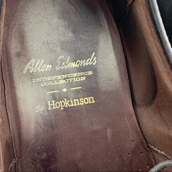 Allen Edmonds Hopkinson mens cap toe oxfords size 13 D black calfskin leather - Picture 11 of 14